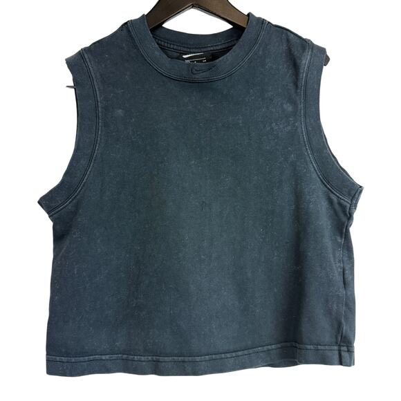 Nike Womens Vintage 90s Center Swoosh Crop Tank Top Black - S - Picture 1 of 9